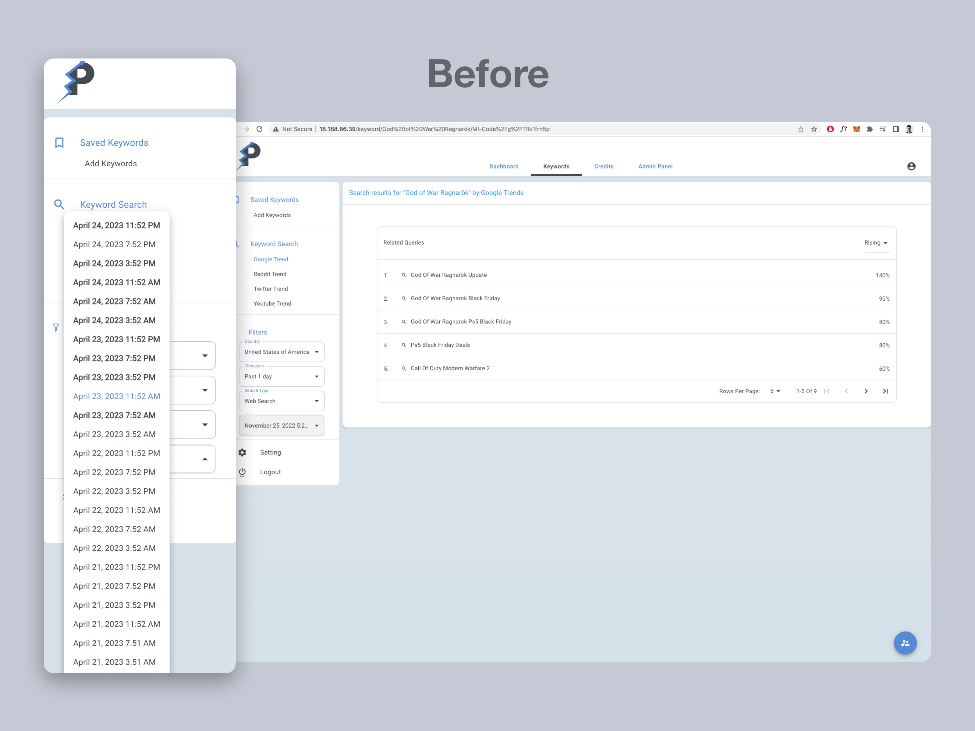 Parwana - query detail old user experience and user interface design