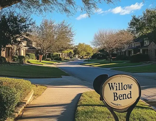 WestChester neighborhood in Grand Prairie, TX with clean pools in backyards