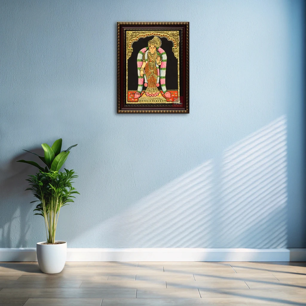 Goddess Andal Tanjore Painting