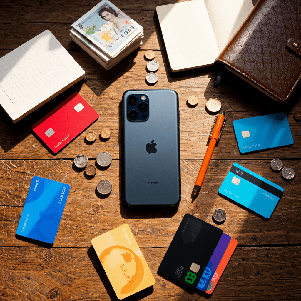 product photography of a smartphone