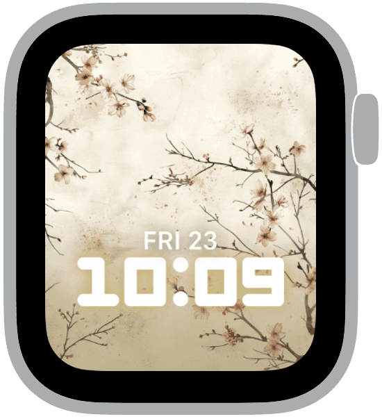 an apple watch face from the sakura dream collection