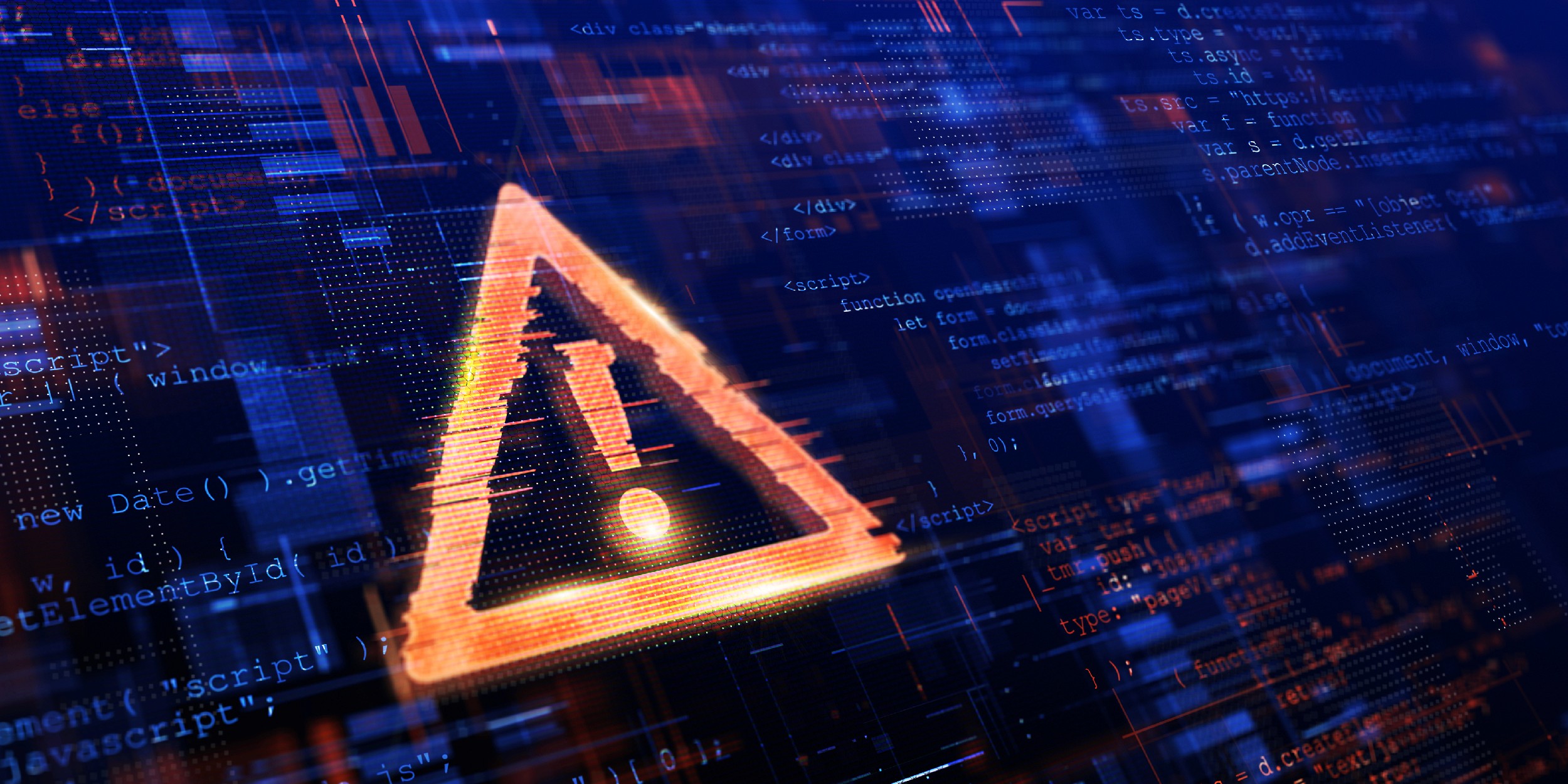 Red digital warning symbol glowing on a circuit board interface, representing active ransomware exploitation of the VMware ESXi CVE 2025 22225 vulnerability and hypervisor compromise.