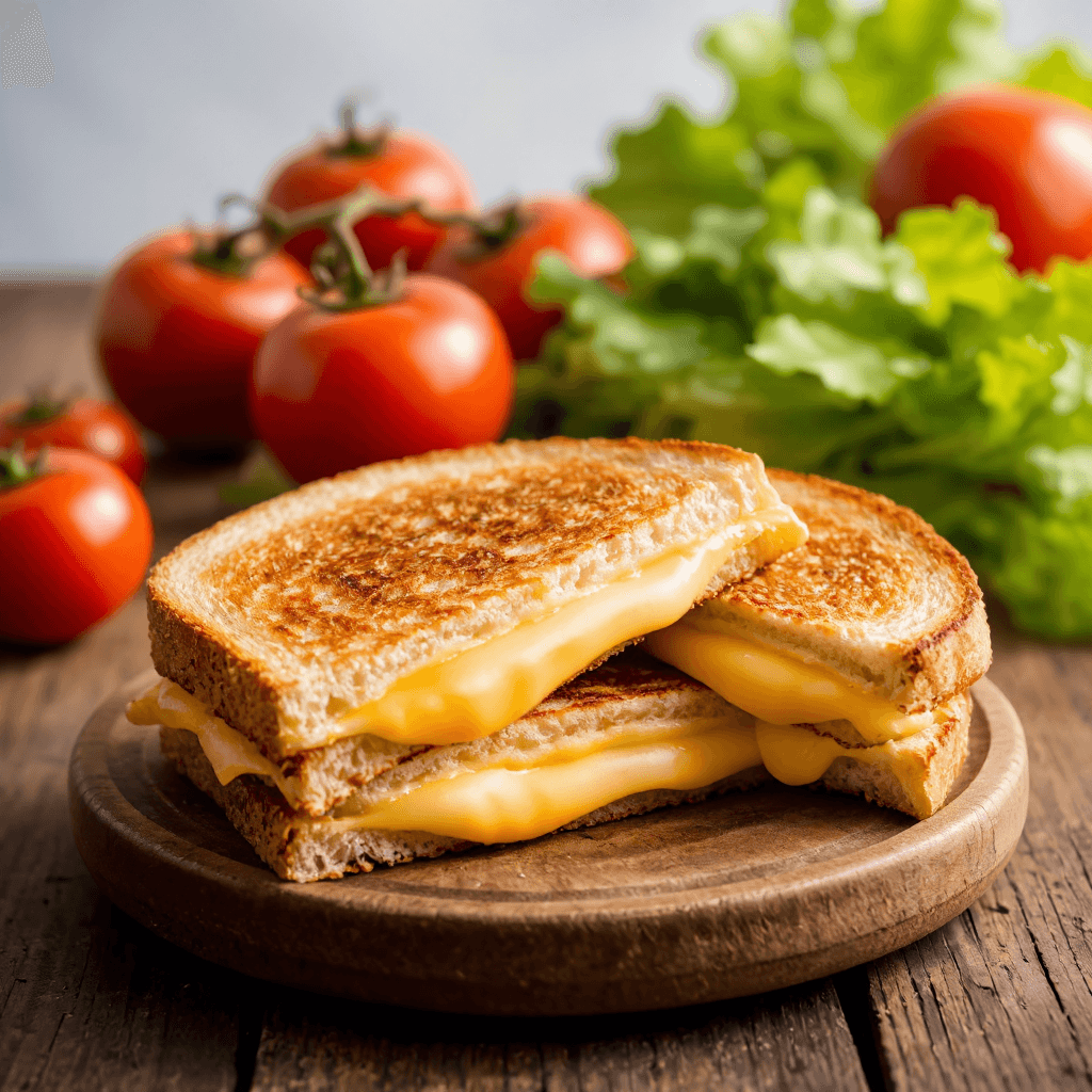 product photography of plate of grilled cheese sandwiches