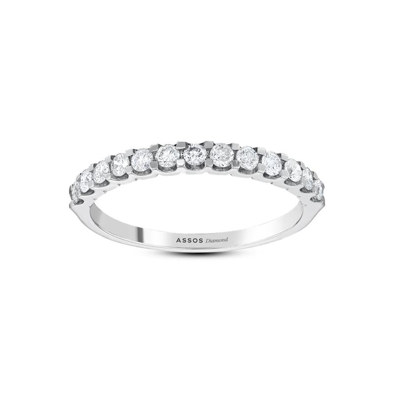 Assos 0.80 Karat G Renk SI Pırlanta Yarım Tur Yüzük