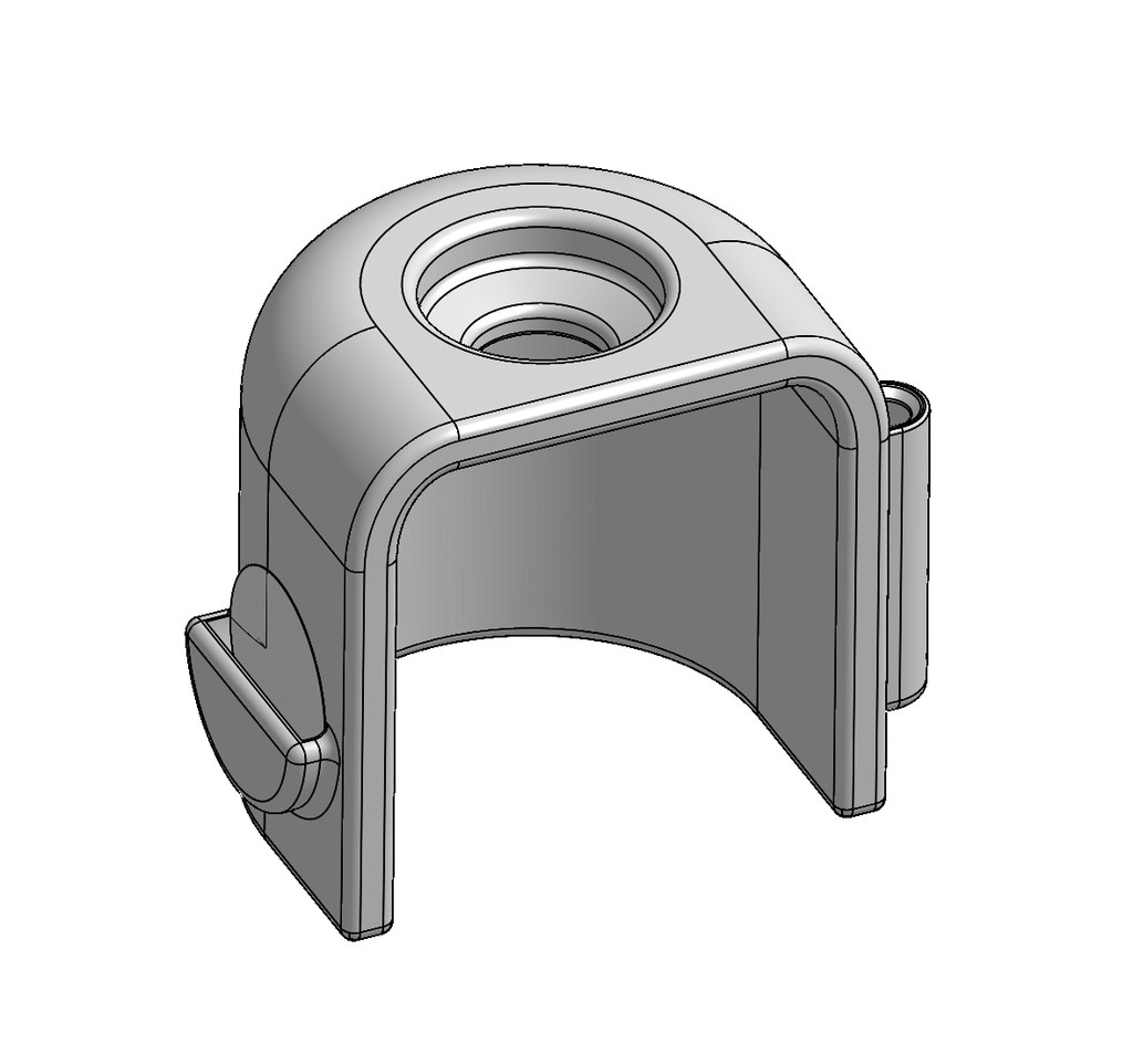 A screenshot of a CAD model showing a product concpet 3D model.