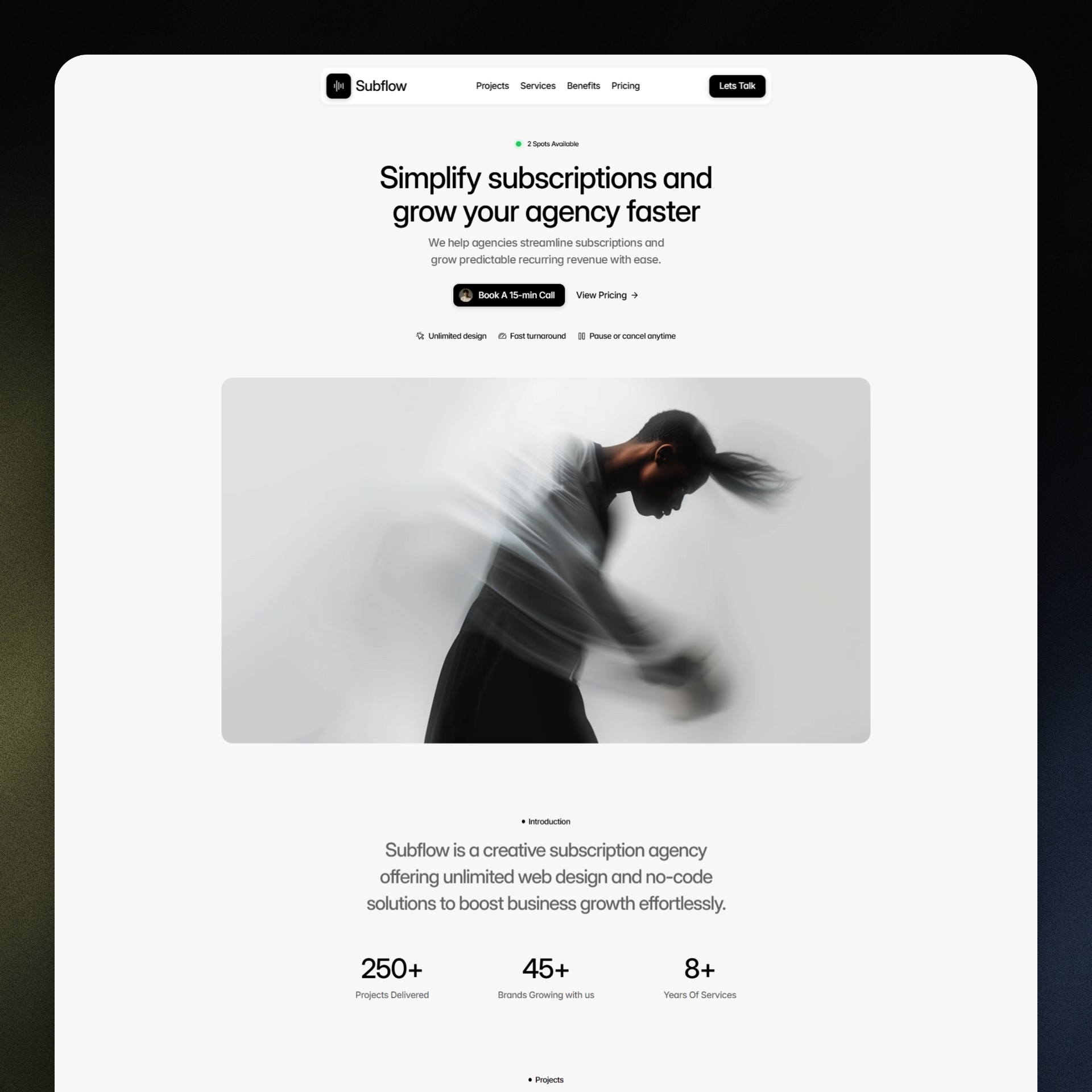 Subflow Framer Agency Template
