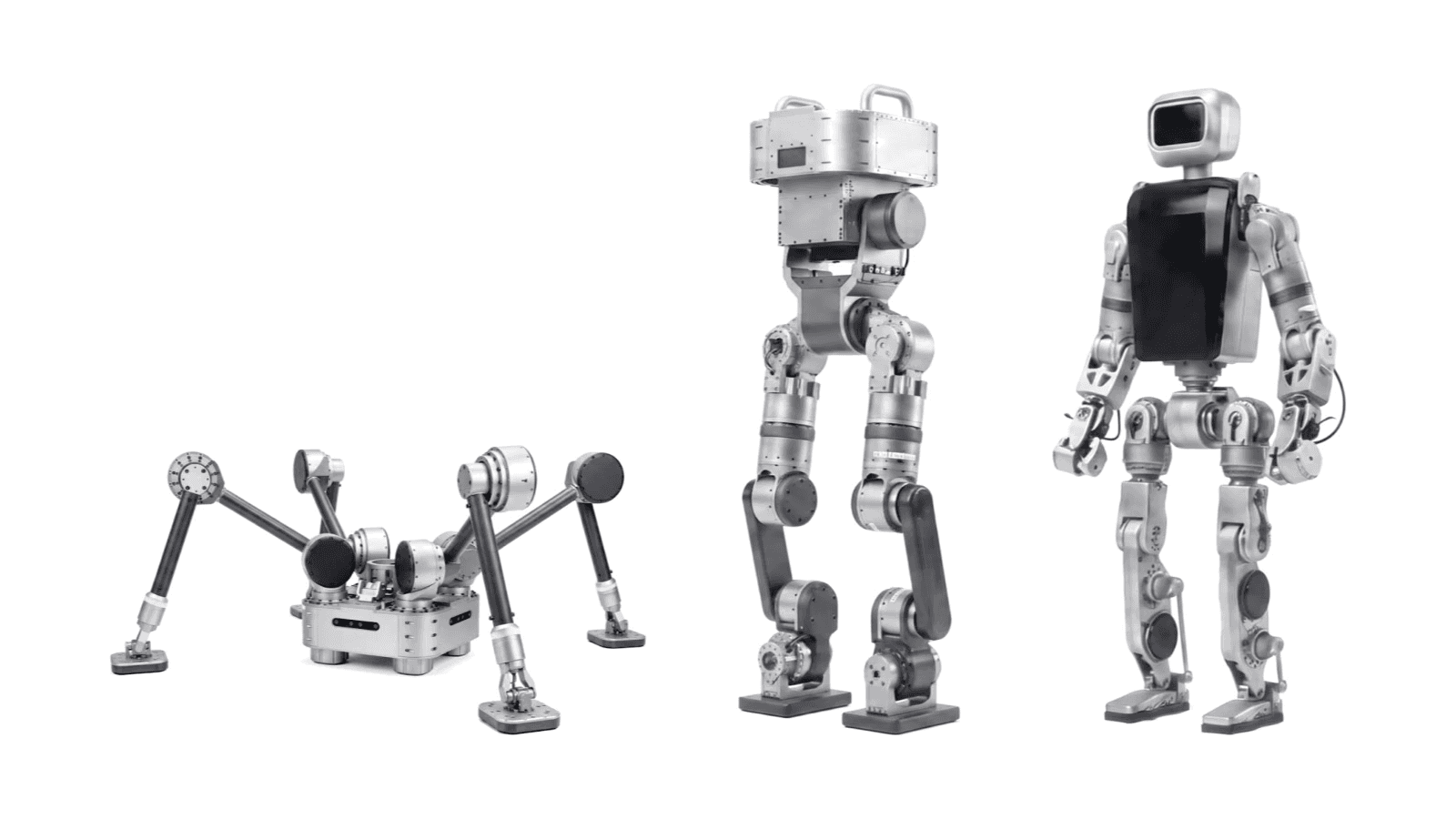 From left: Diden Spider, Diden Walker, and Diden Humanoid