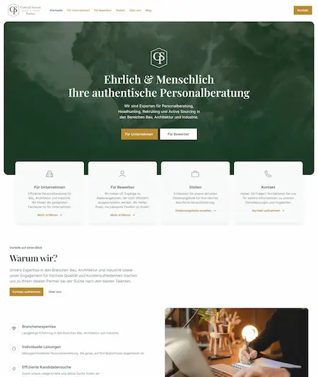 Webdesign vom Kunden "Gabriel Simoni & Partner"