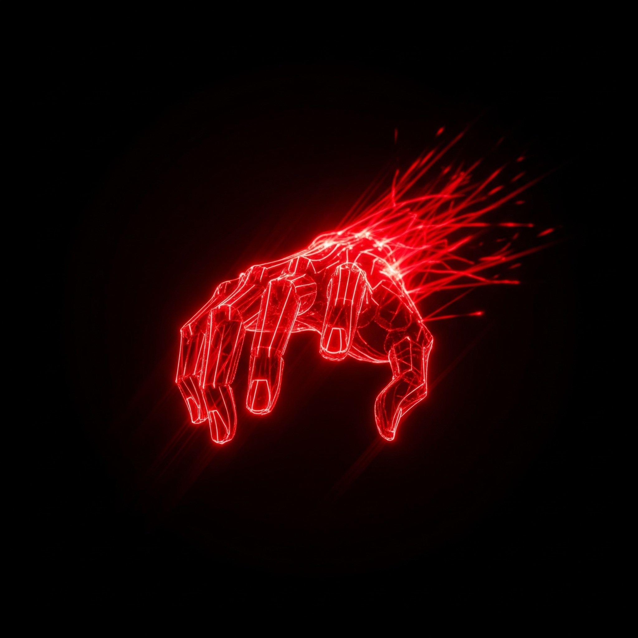 person hand in a dramatic lighting