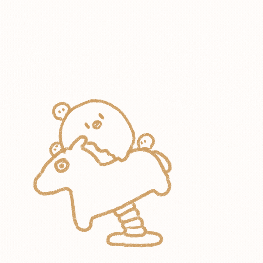 謹賀新年，阿醬騎著馬搖晃的動態賀圖線條草稿