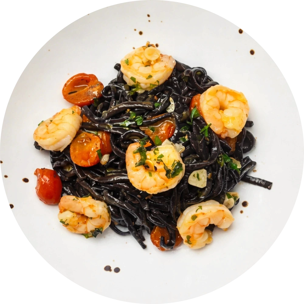 Włoska Pasta z krewetkami 