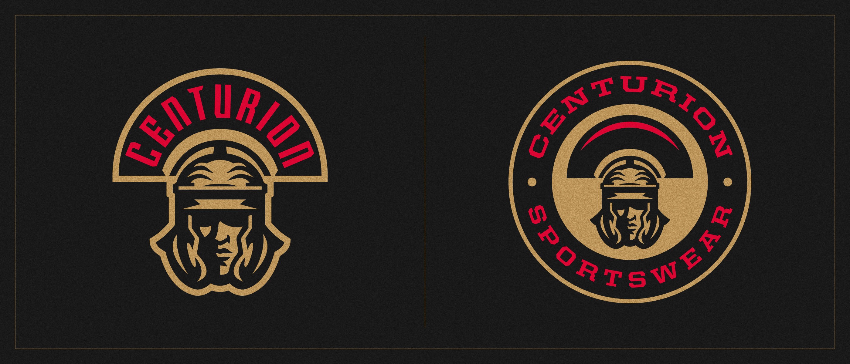 Centurion Sportswear head logo and head badge logo.
