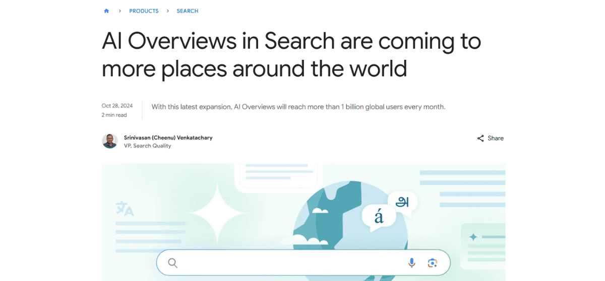 AI Overviews in Search