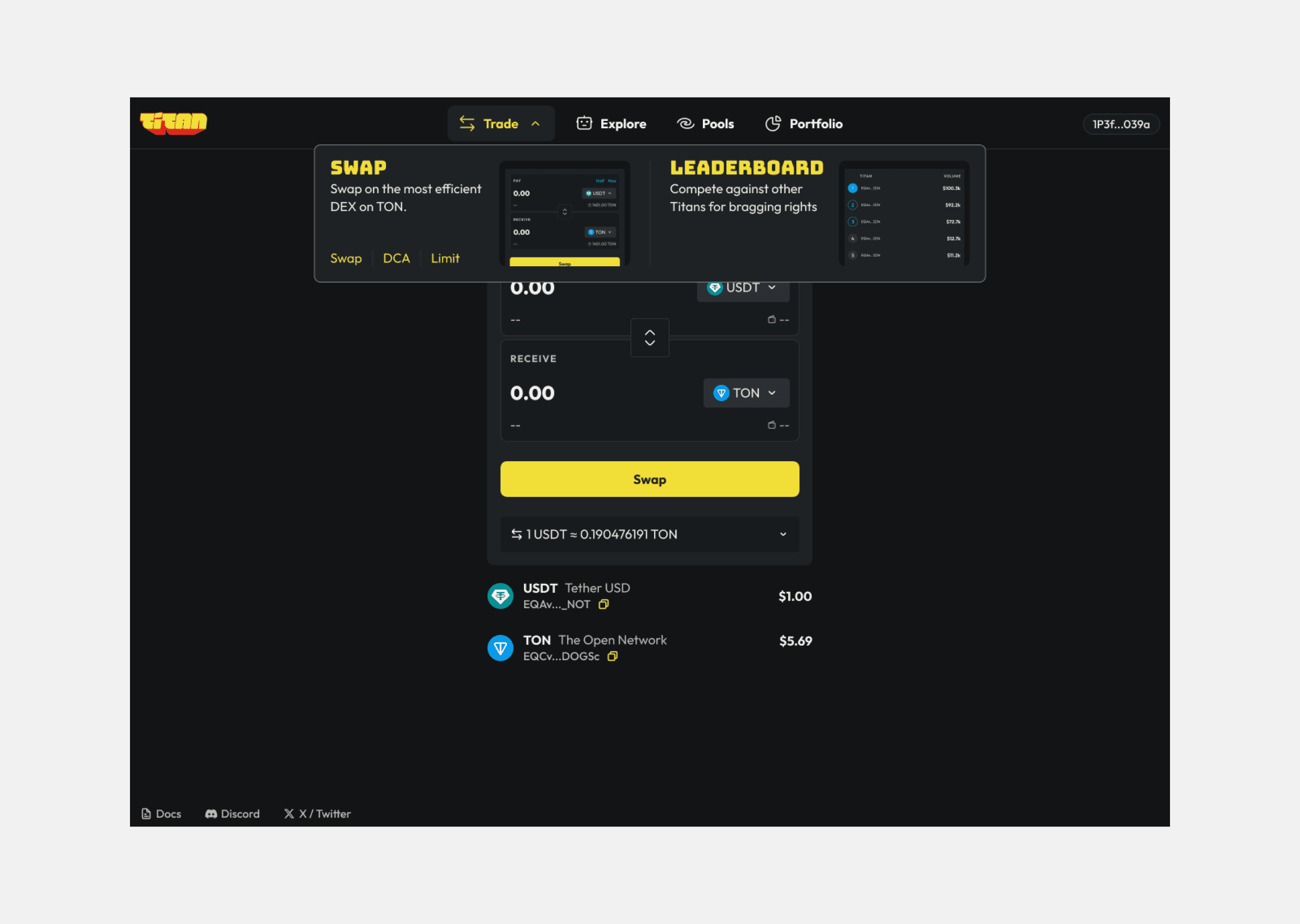 Swap interface and mega menu