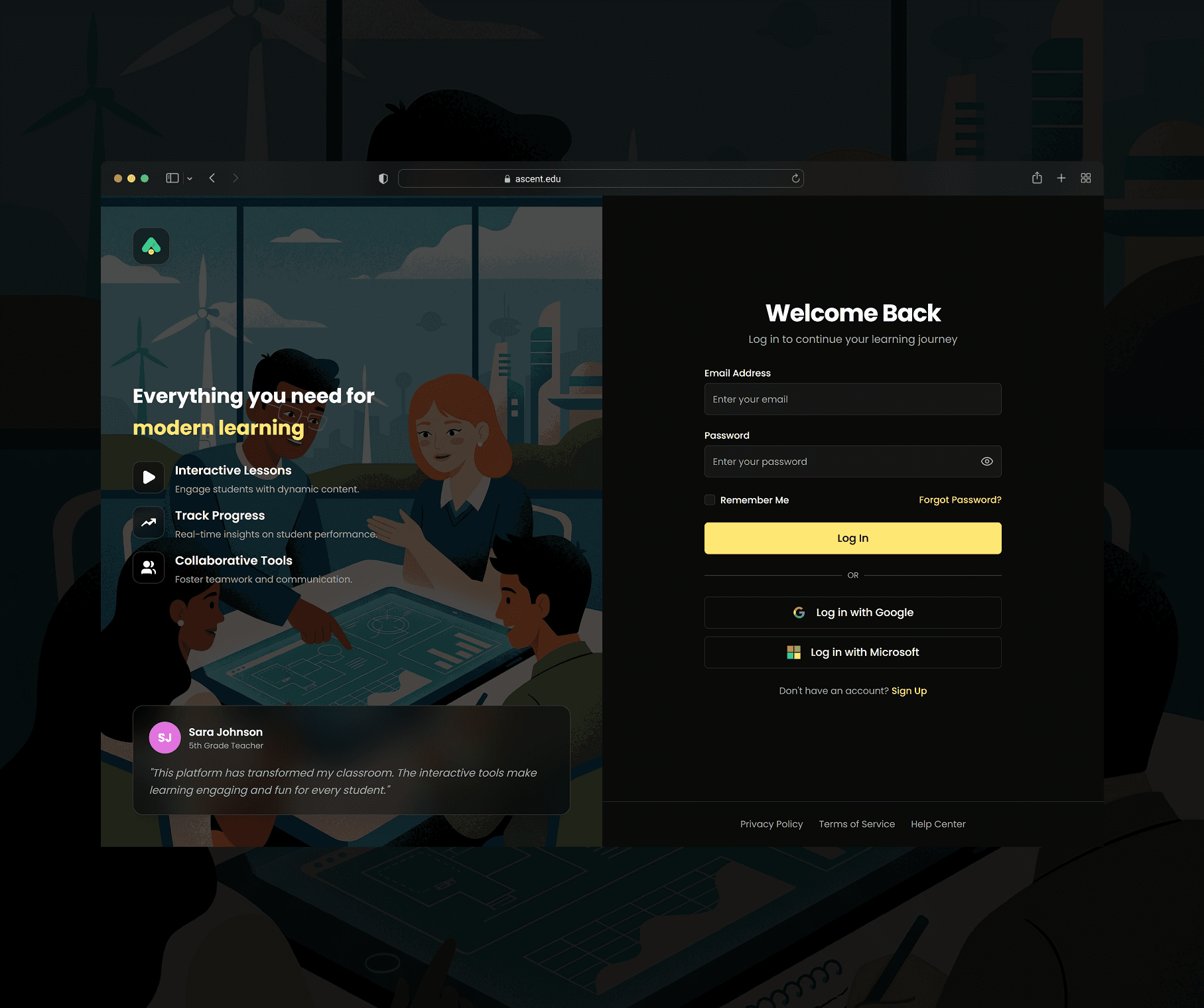 Ascent Web App Design