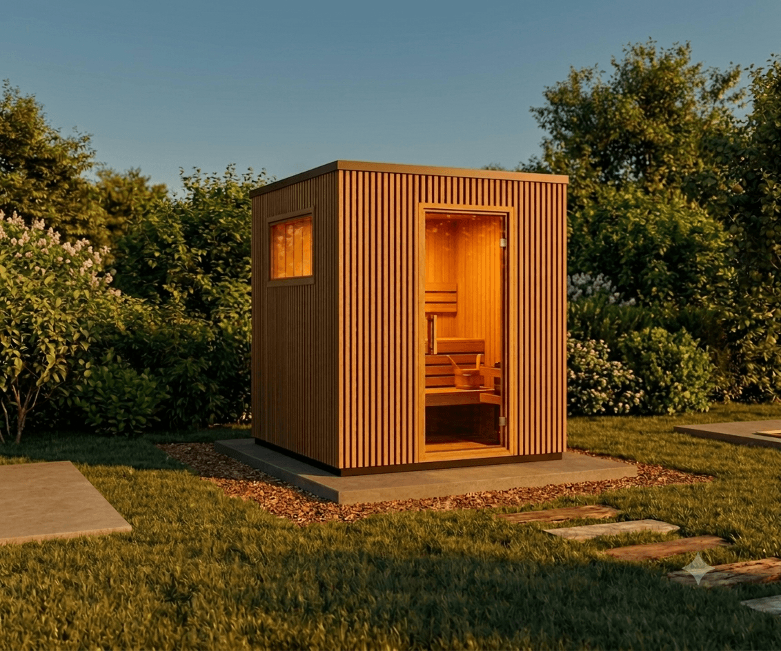 Luna, klassieke buitensauna voor 3 tot 4 personen