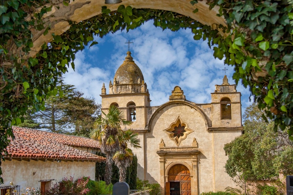 Exterior of Carmel Mission Basillica, one of the top things to do in Carmel-by-the-Sea