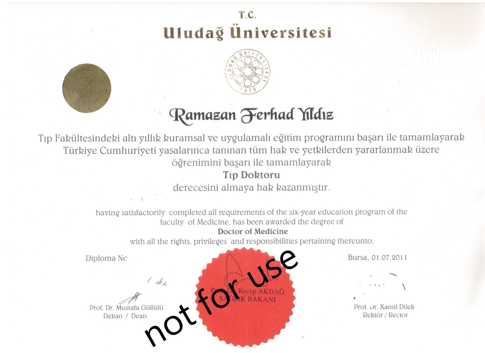 Özel Esteworld Ataşehir Polikiliniği Belgesi