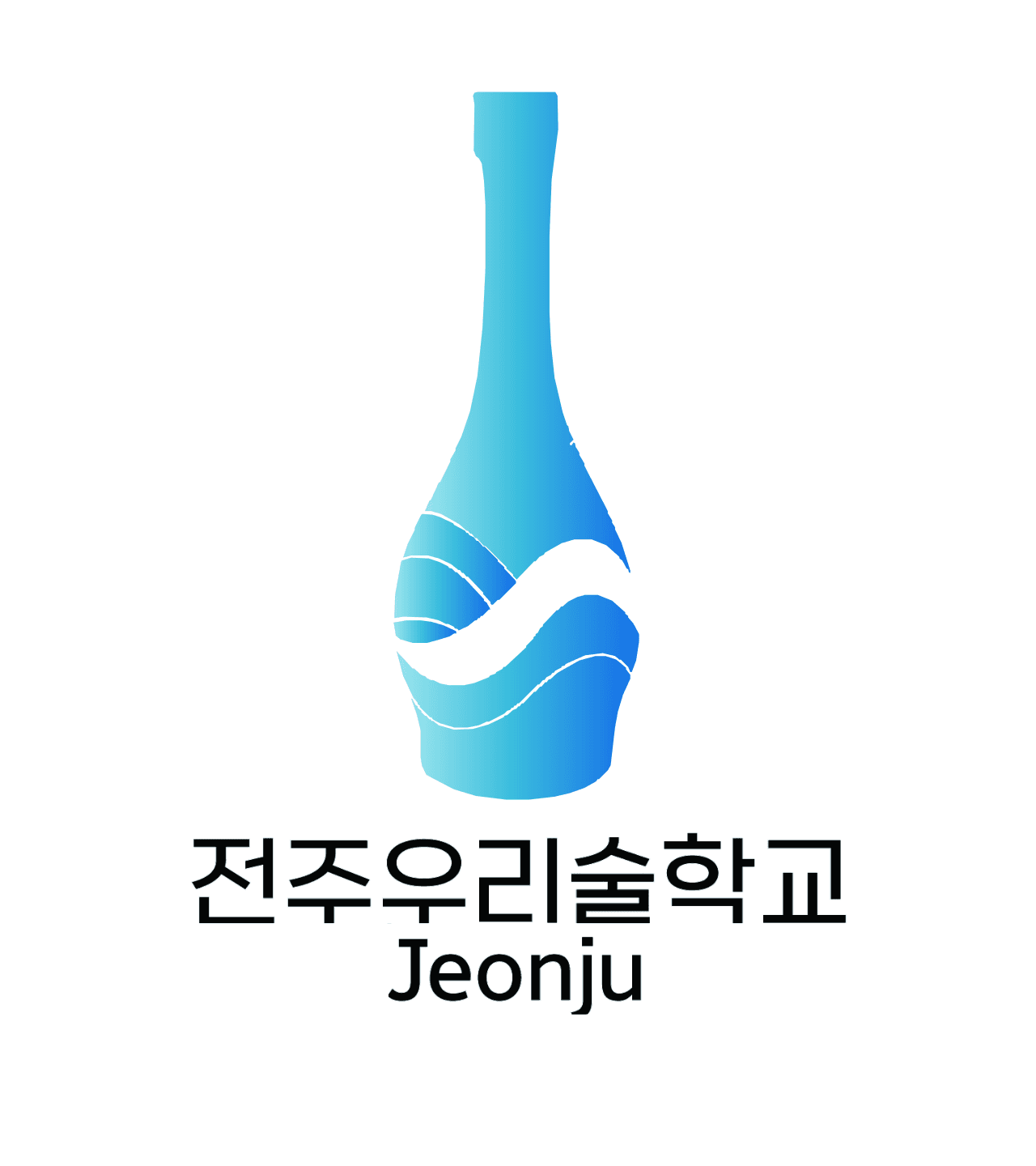 GR 하늘 색상과 한글·영문 명칭으로 완성한 전주우리술학교 로고