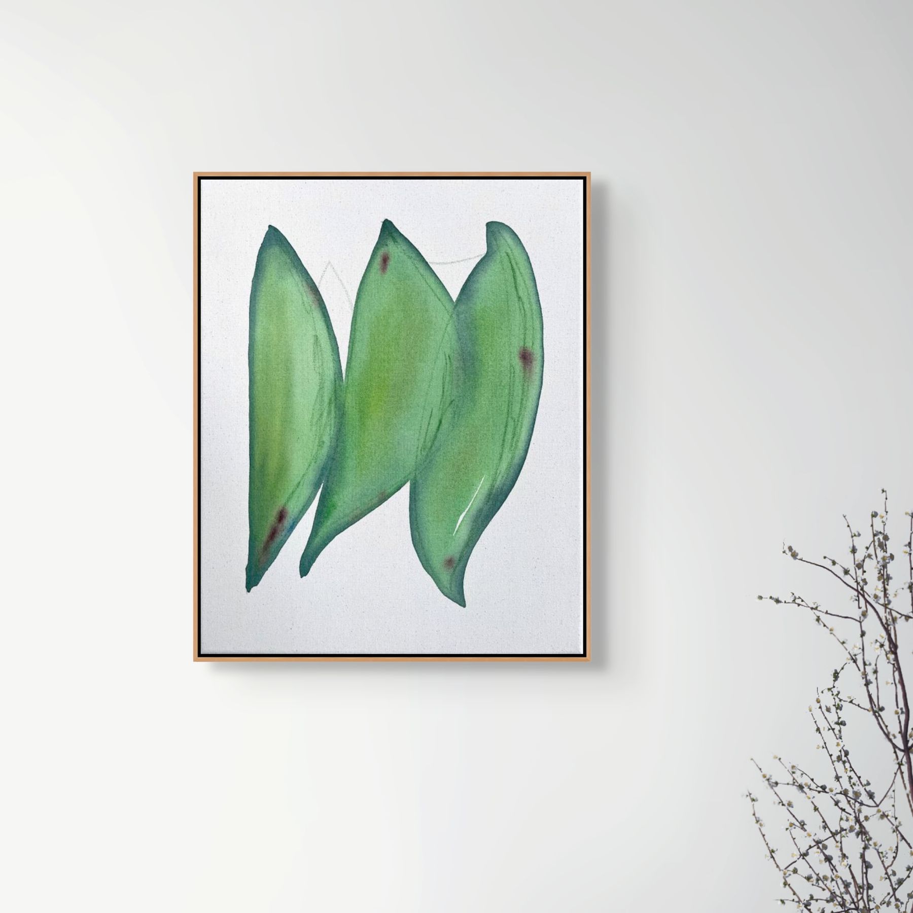 Those summer greens, green abstract artwork by jasmyn cheng