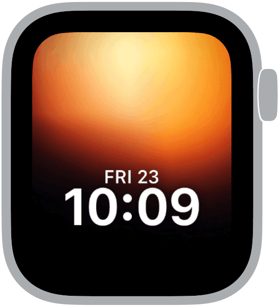 an apple watch face from the halloween gradients collection