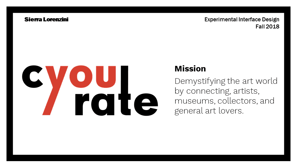 cYourate presentation — title slide