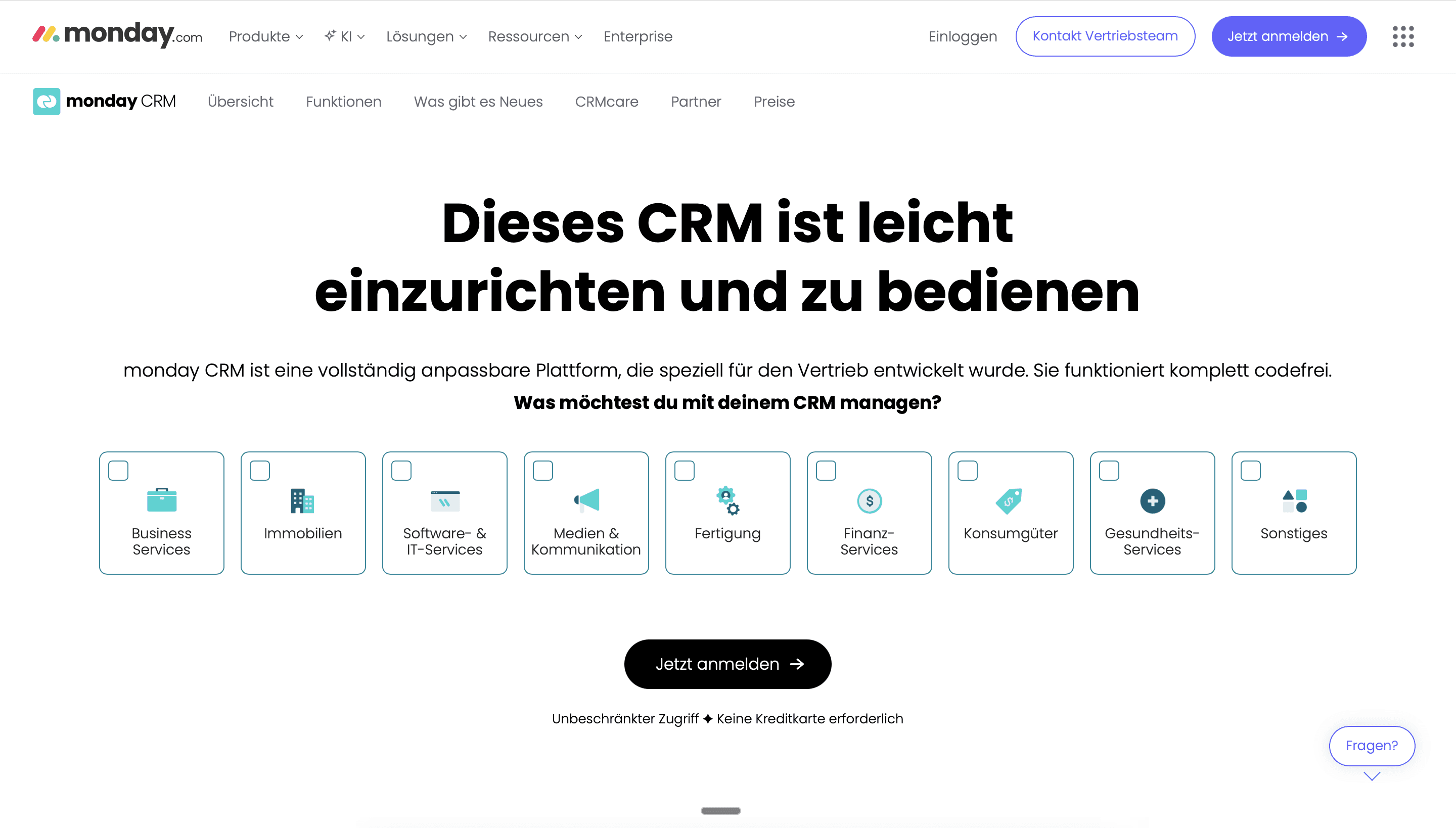 Monday Sales CRM