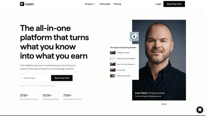kajabi homepage