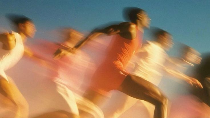 Artistic photo of runners