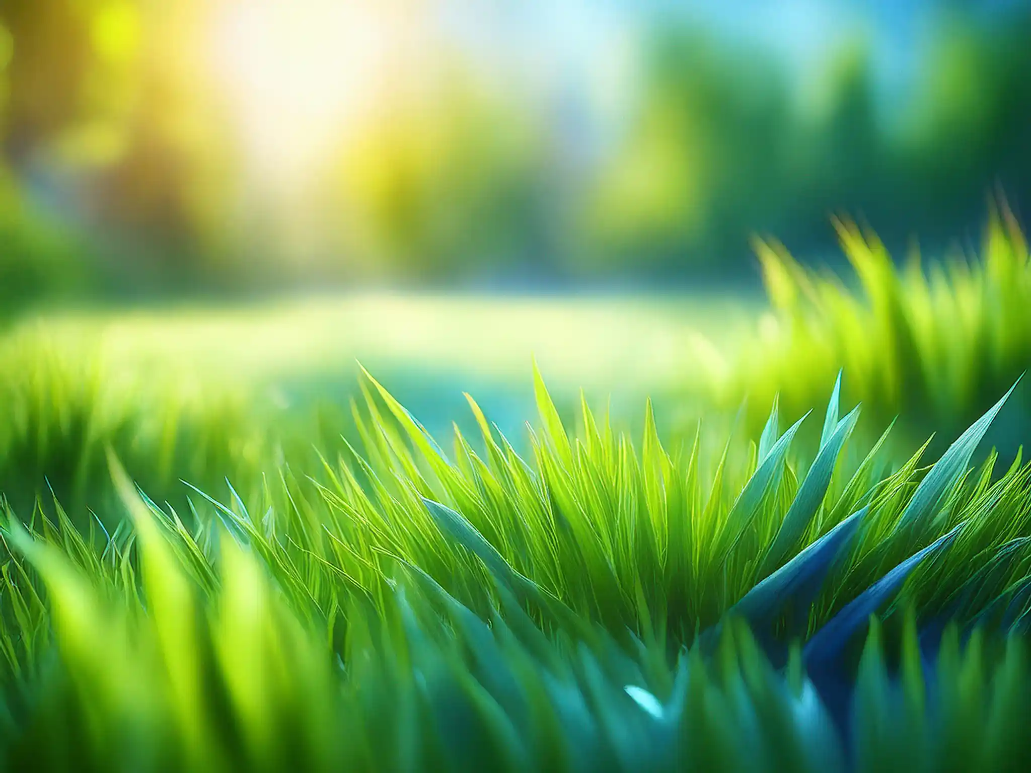 Image of green grass on a sunny day