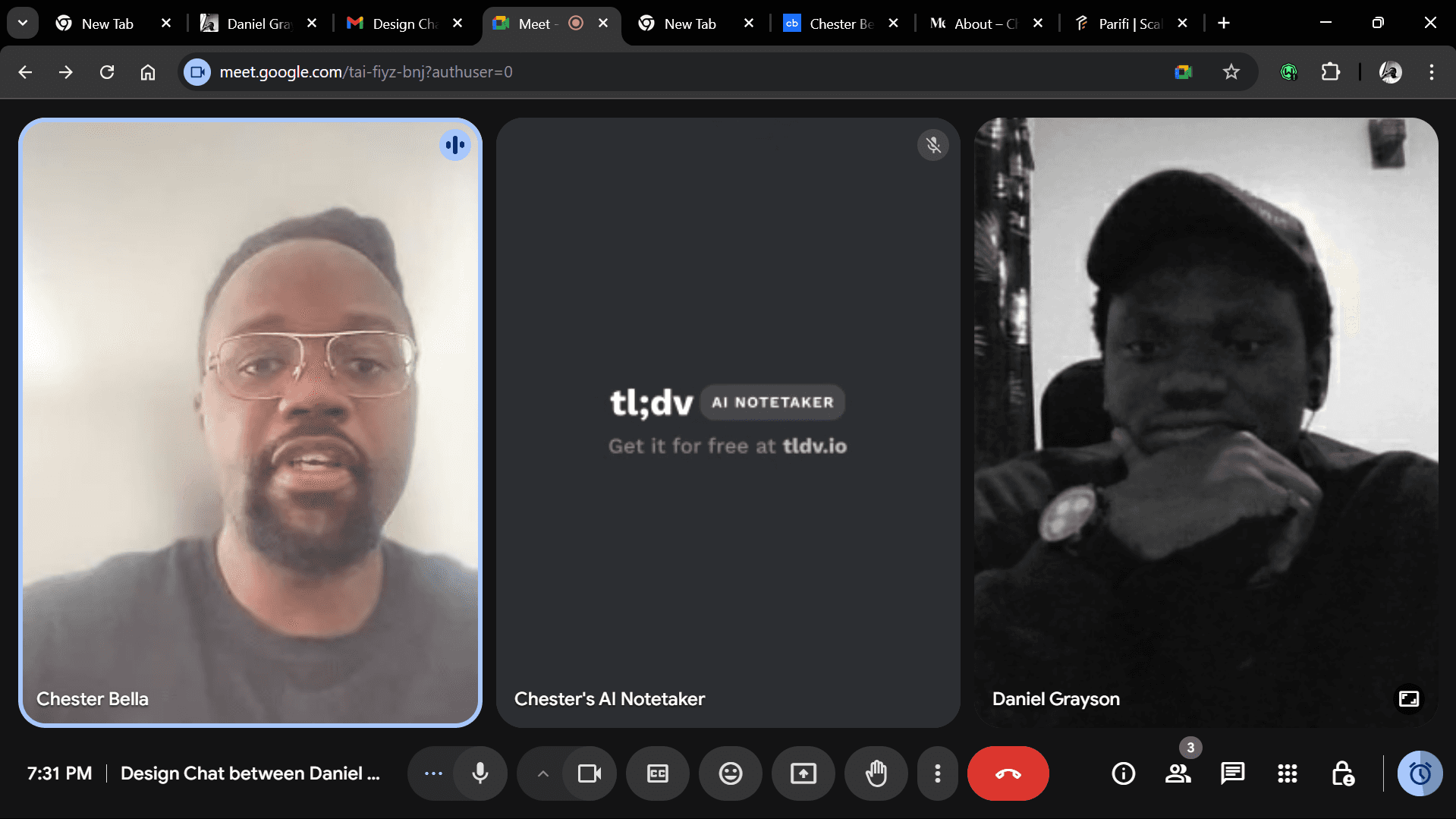 Design chat with Chester