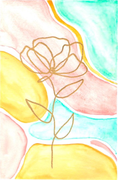 Abstract Rose Art Tee