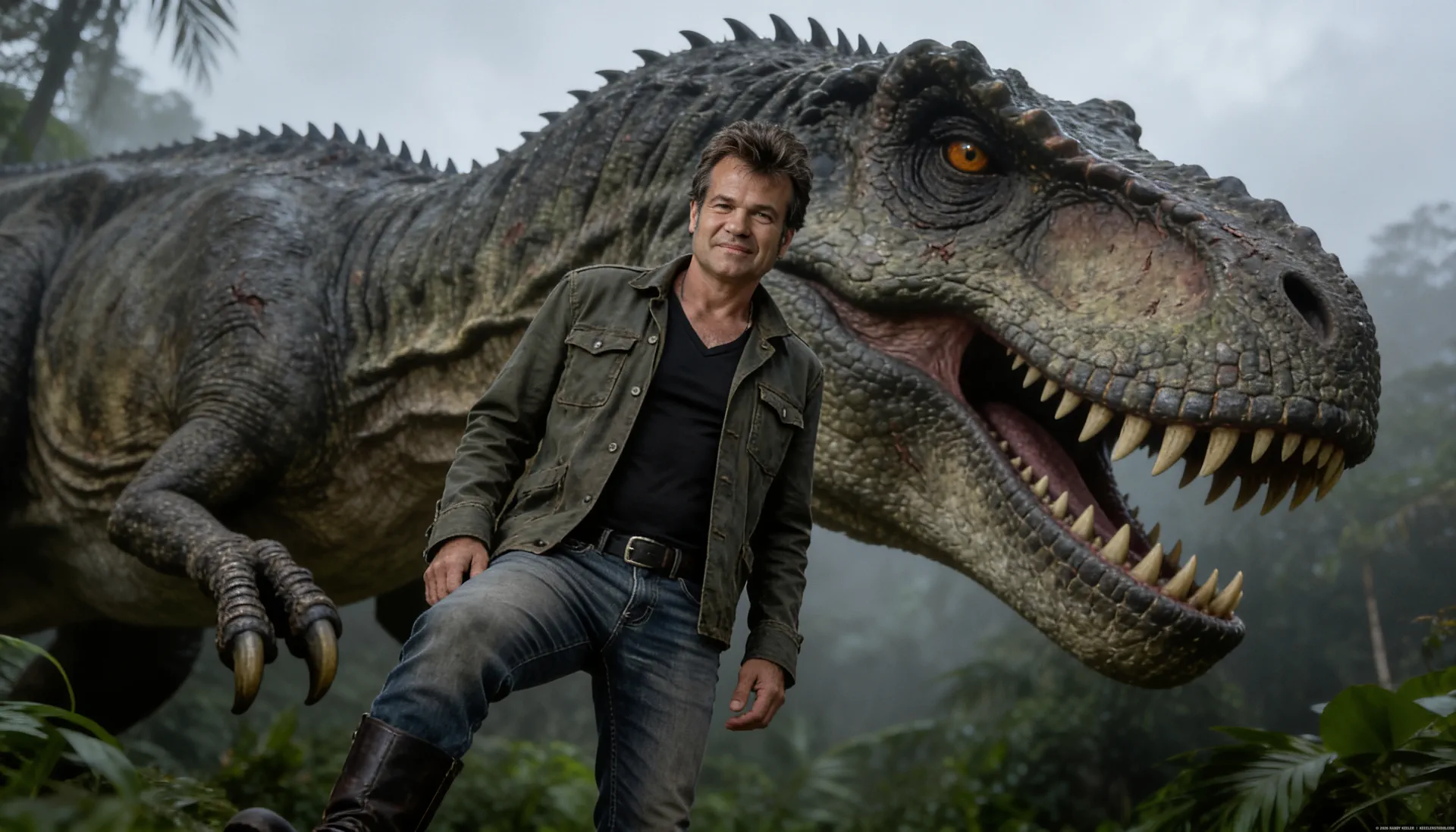 Randy keeler and dinosaur