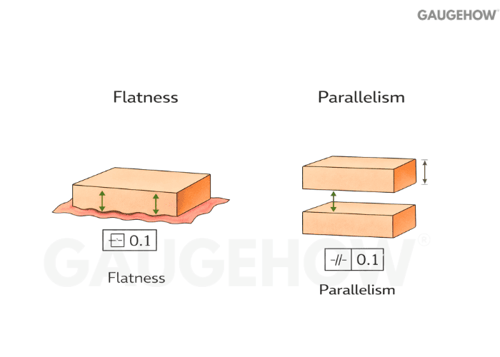 flatness vs parallelism GD&T