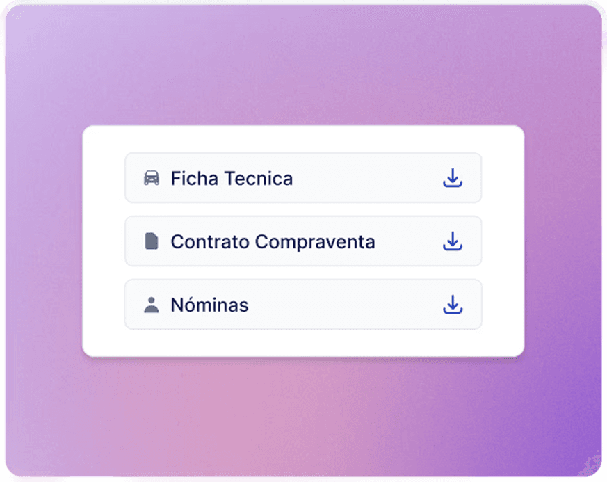 Online documents: permit, technical sheet, contract management.