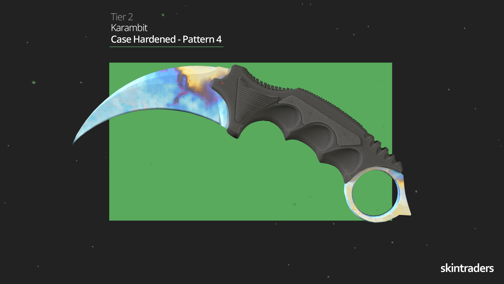 Karambit Case Hardened Pattern 4 Tier 2 Example