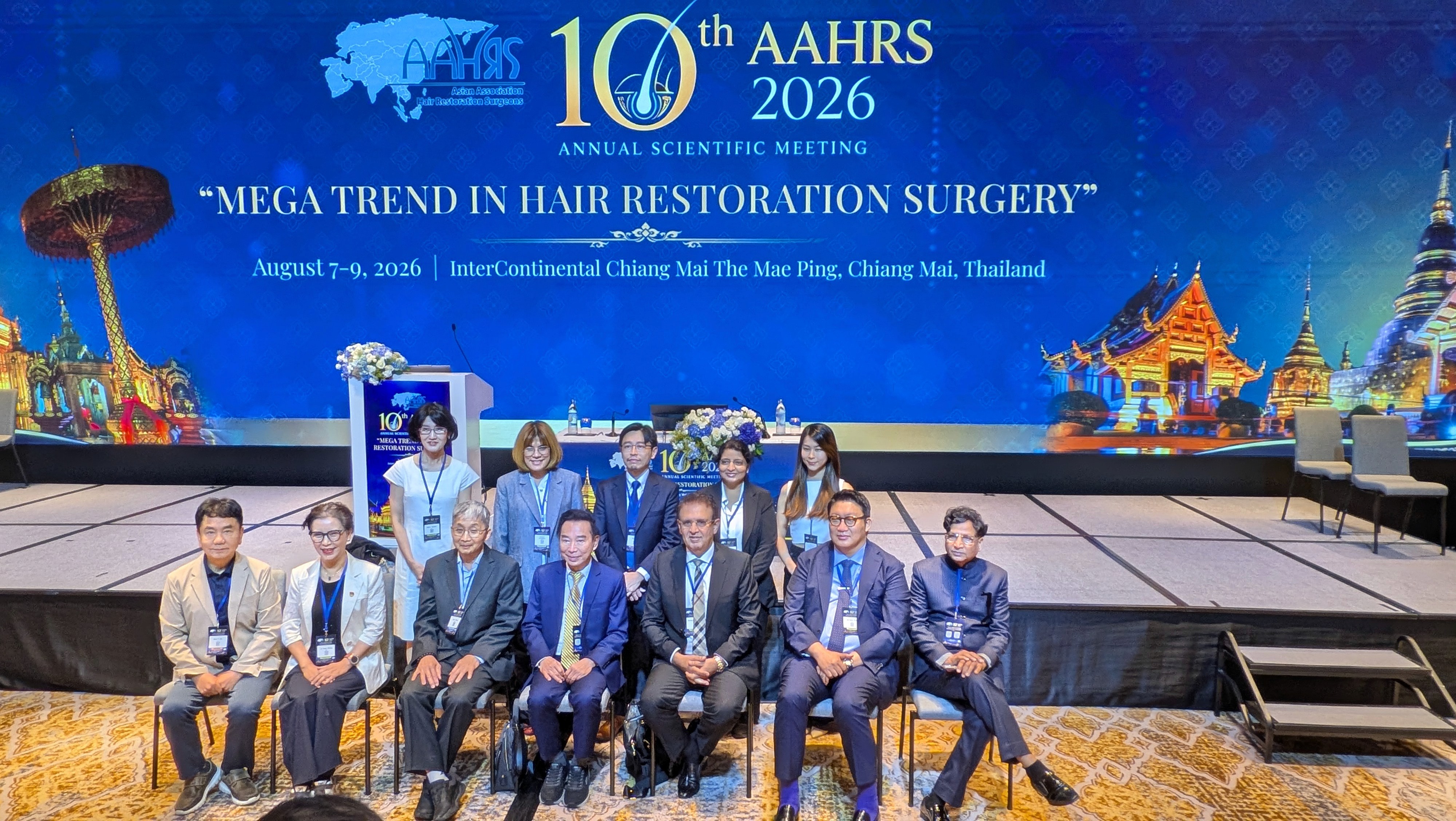 Dr.Radha Rani with delegates in hair transplant industry from worldwide