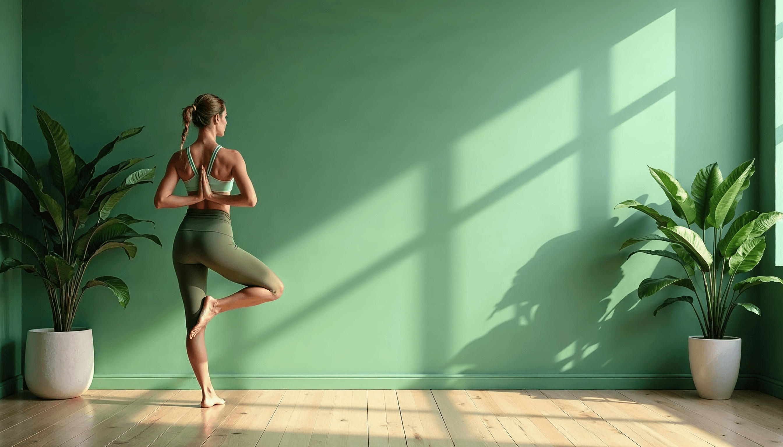 Woman in a yoga pose