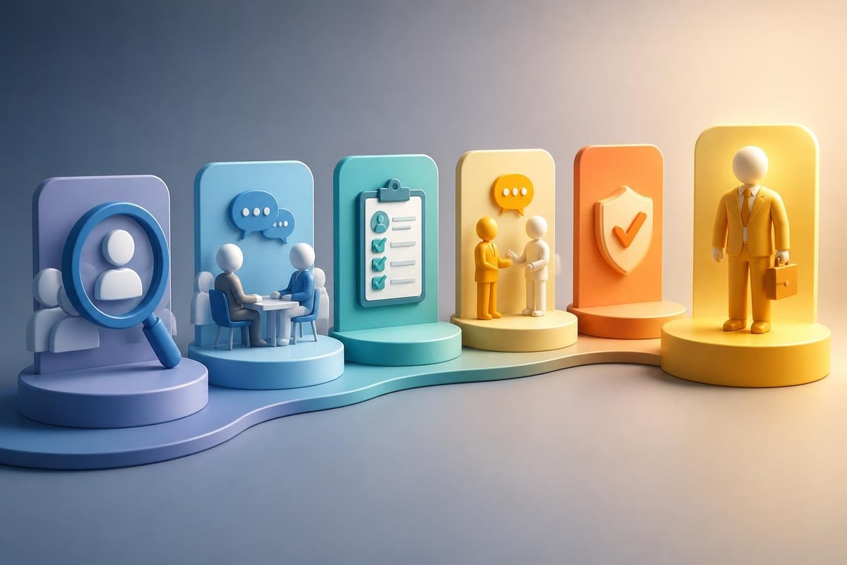 Modern recruitment workflow stages