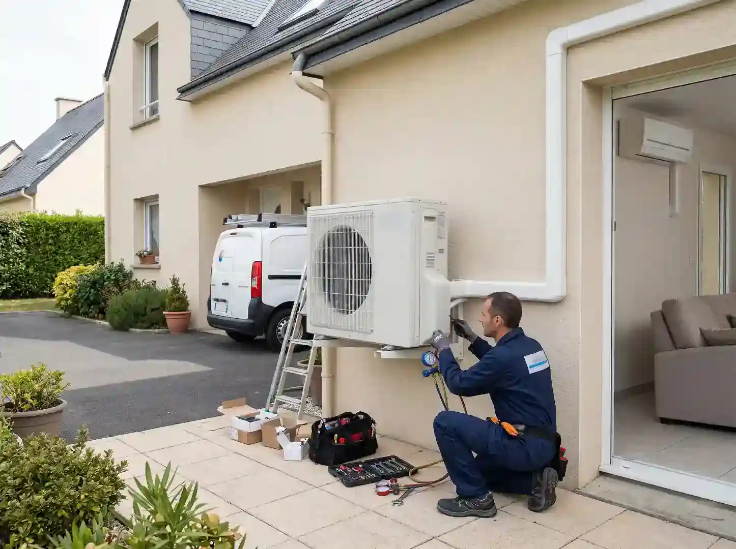 Installation d'une climatisation réversible en multi-splits