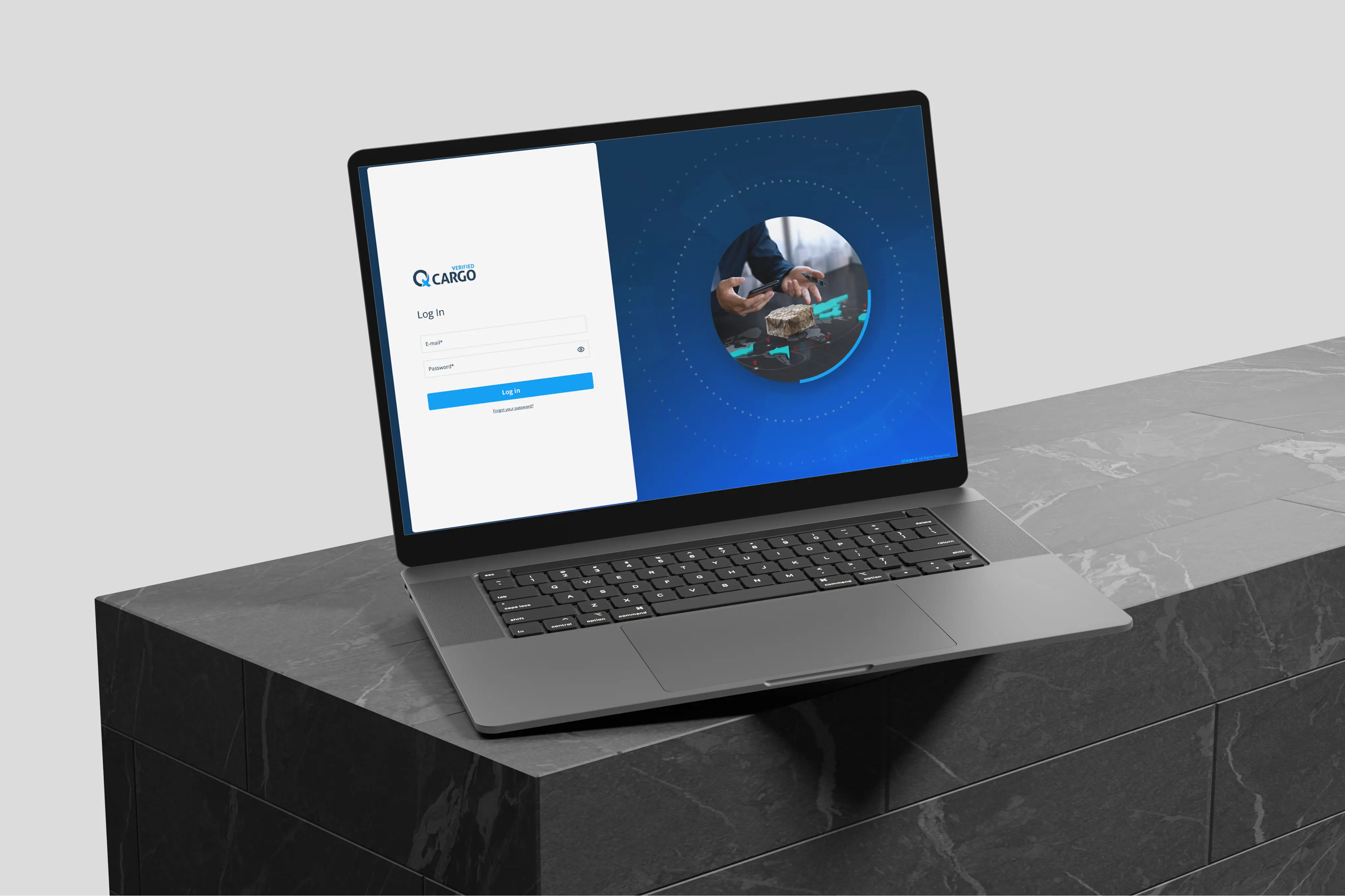 Modern bedroom with a unique brown bed and chair.