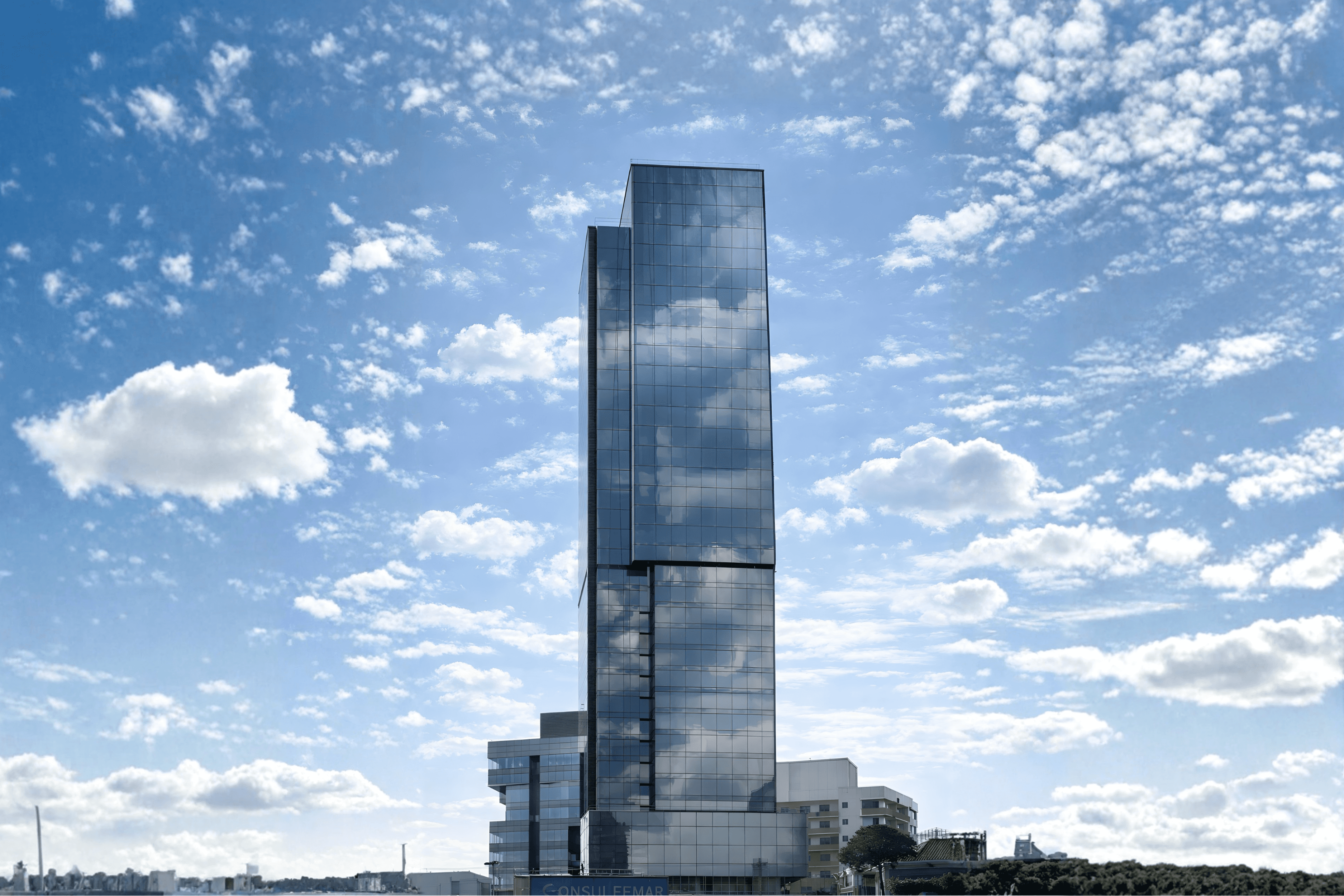 a very tall building with a lot of windows