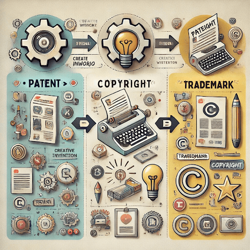 difference-between-patent-copyright-and-trademark