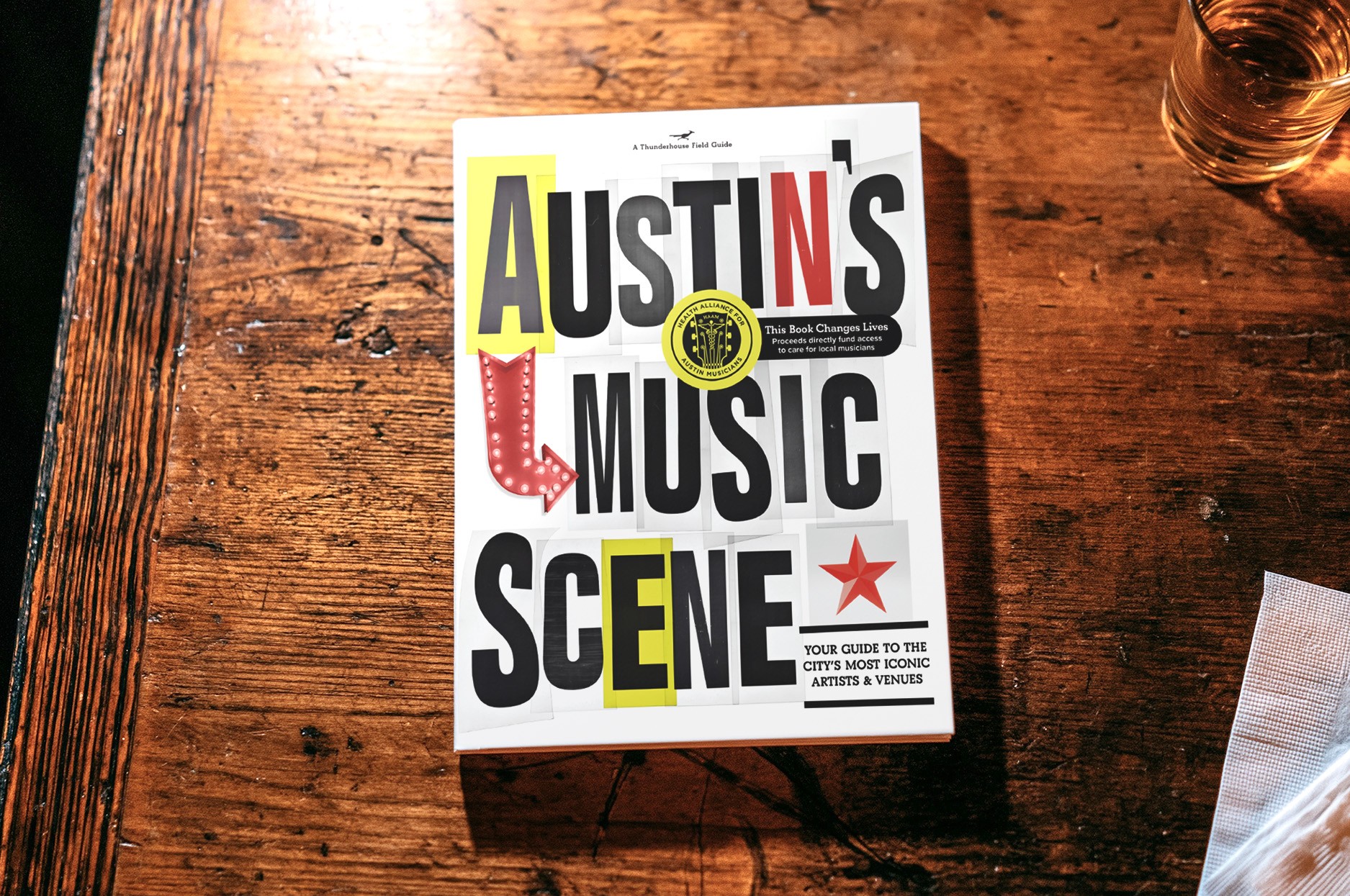 Austin‘s Music Scene book cover on bartop