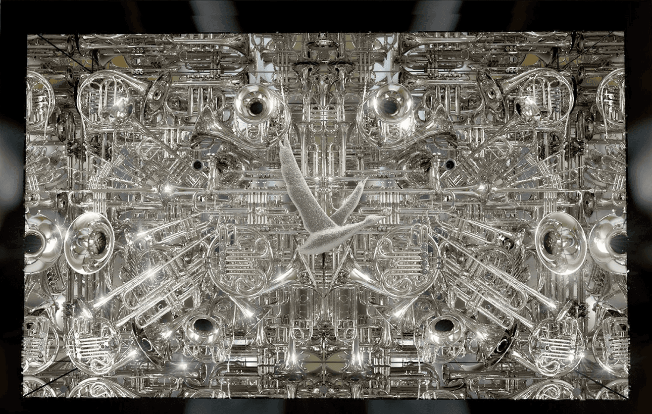 Black and white wave