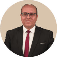 Man and woman discussing books