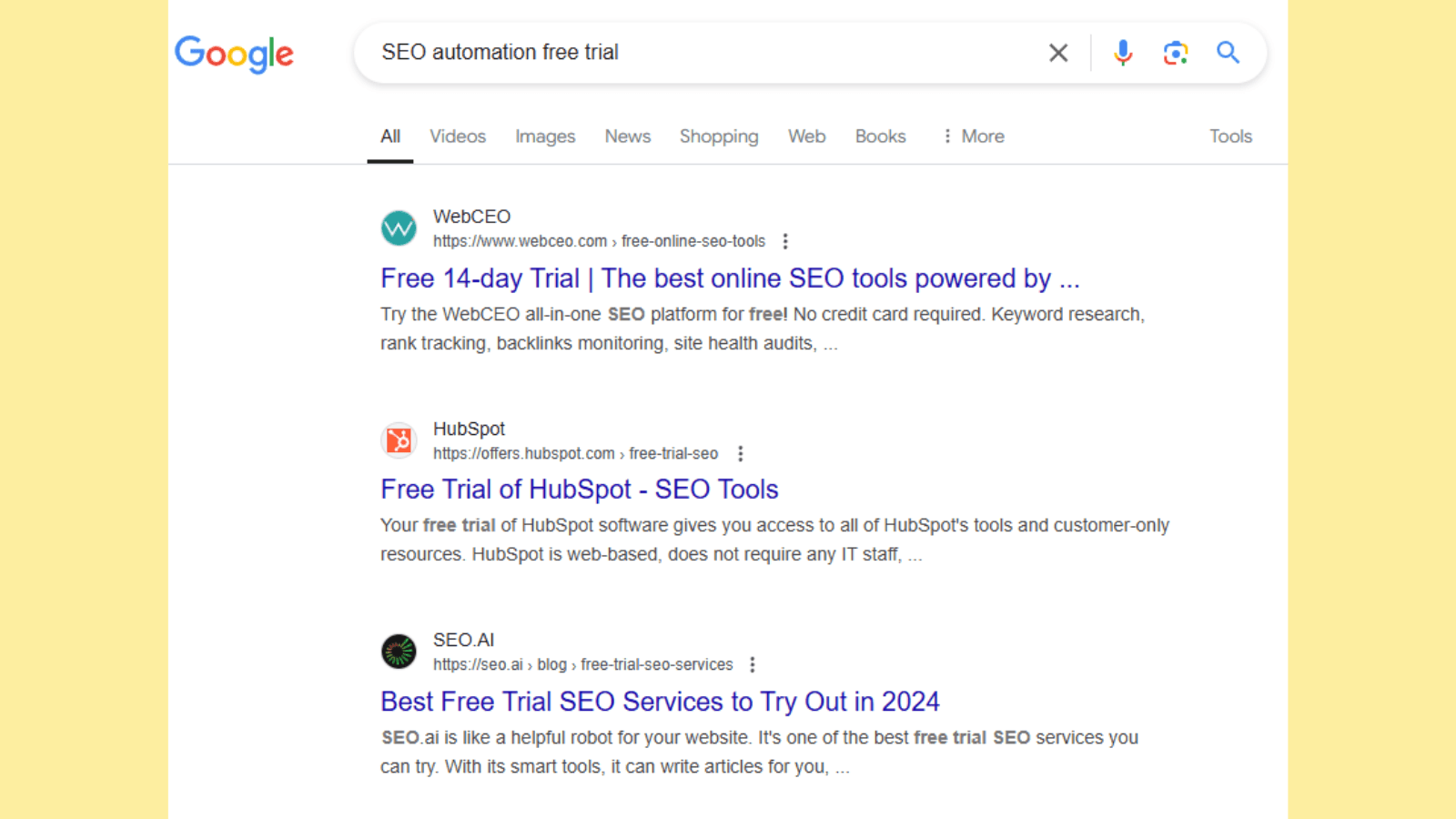 SEO automation free trial