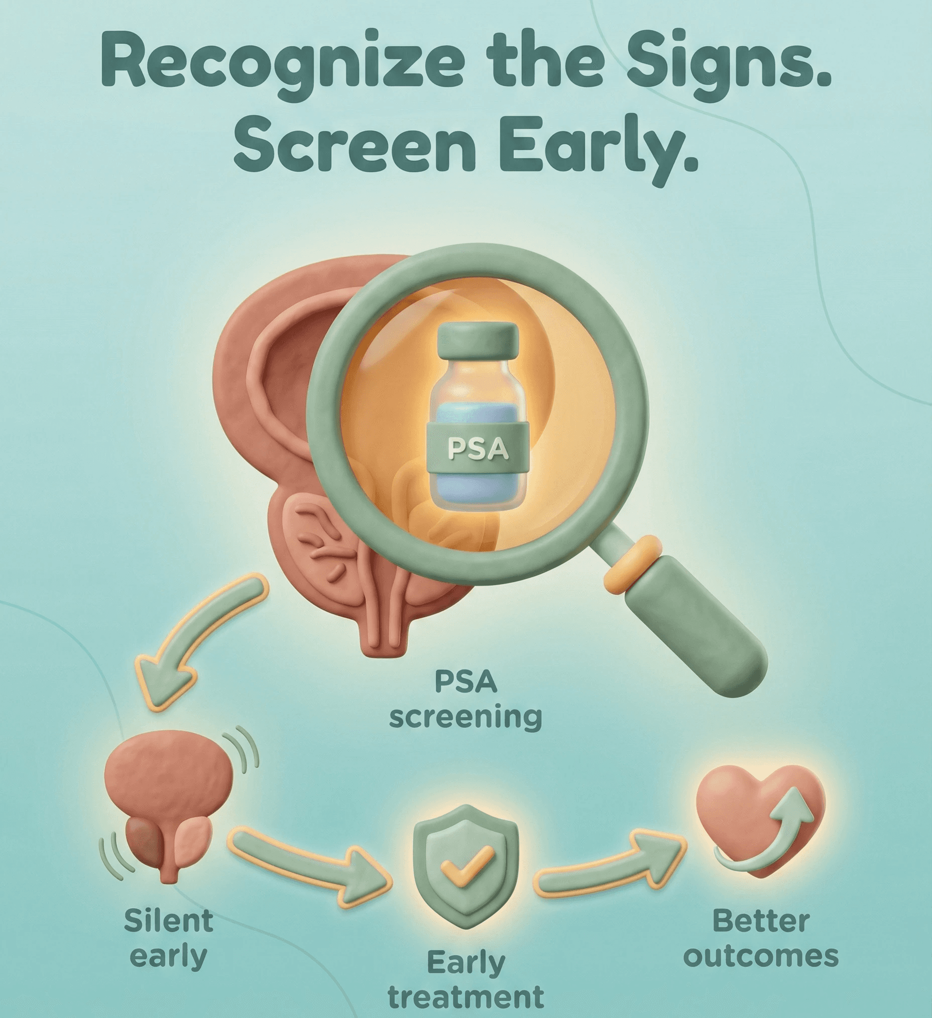 प्रोस्टेट cancer के संकेत पहचानना और जल्दी PSA (प्रोस्टेट स्पेसिफिक एंटिजन) screening का महत्वपूर्ण role।