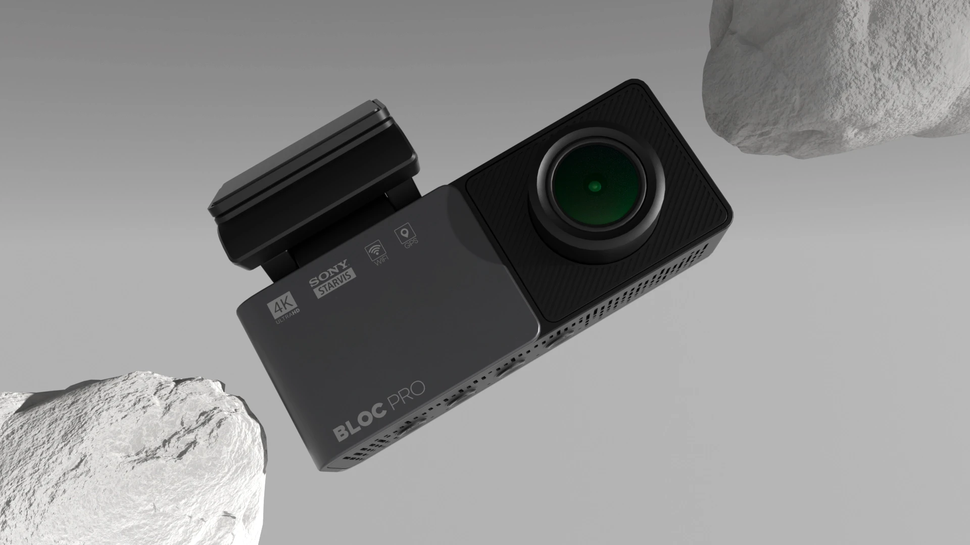 3D product render of Bloc Pro car dash camera