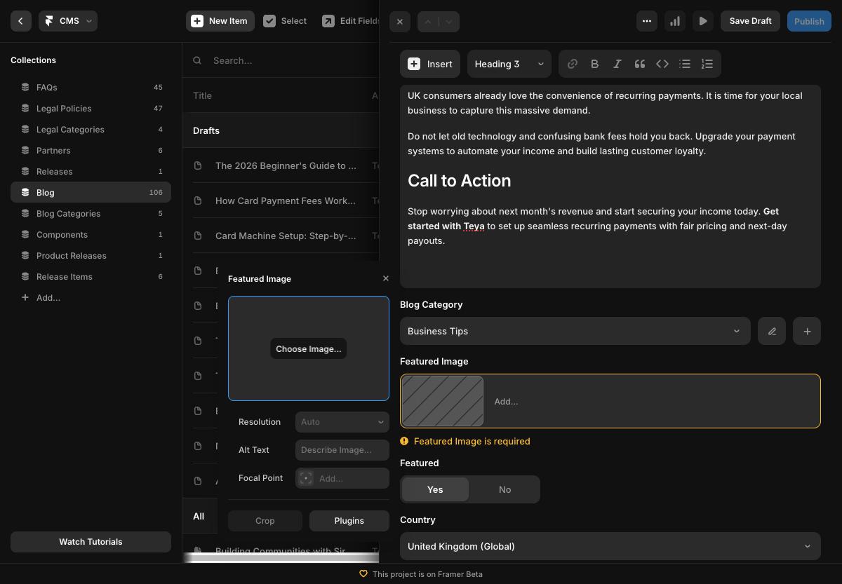 Local UK bakery owner holding a Teya card machine showing a successful Monthly Bread Subscription payment